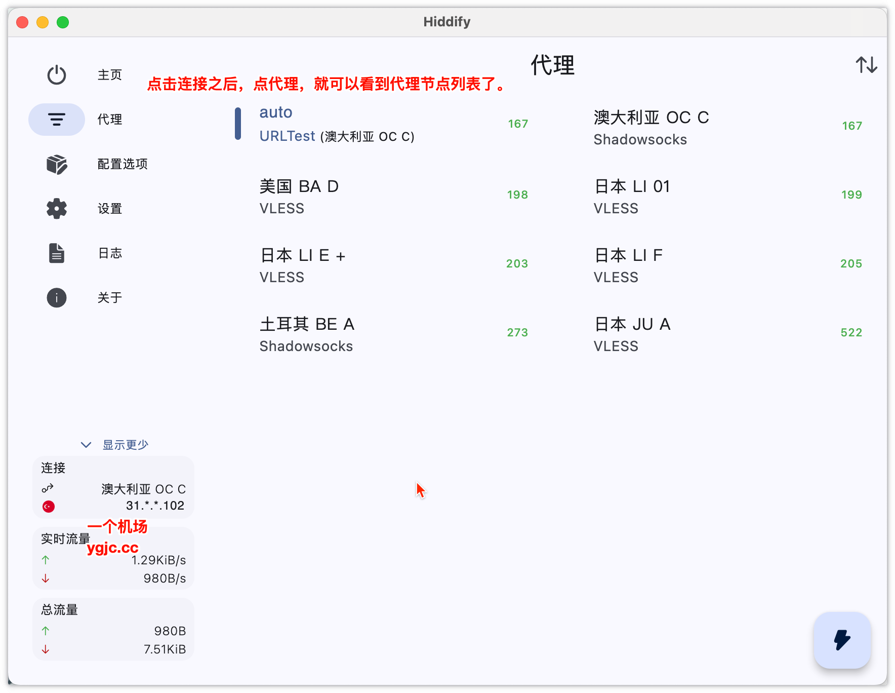 hiddify 节点选择