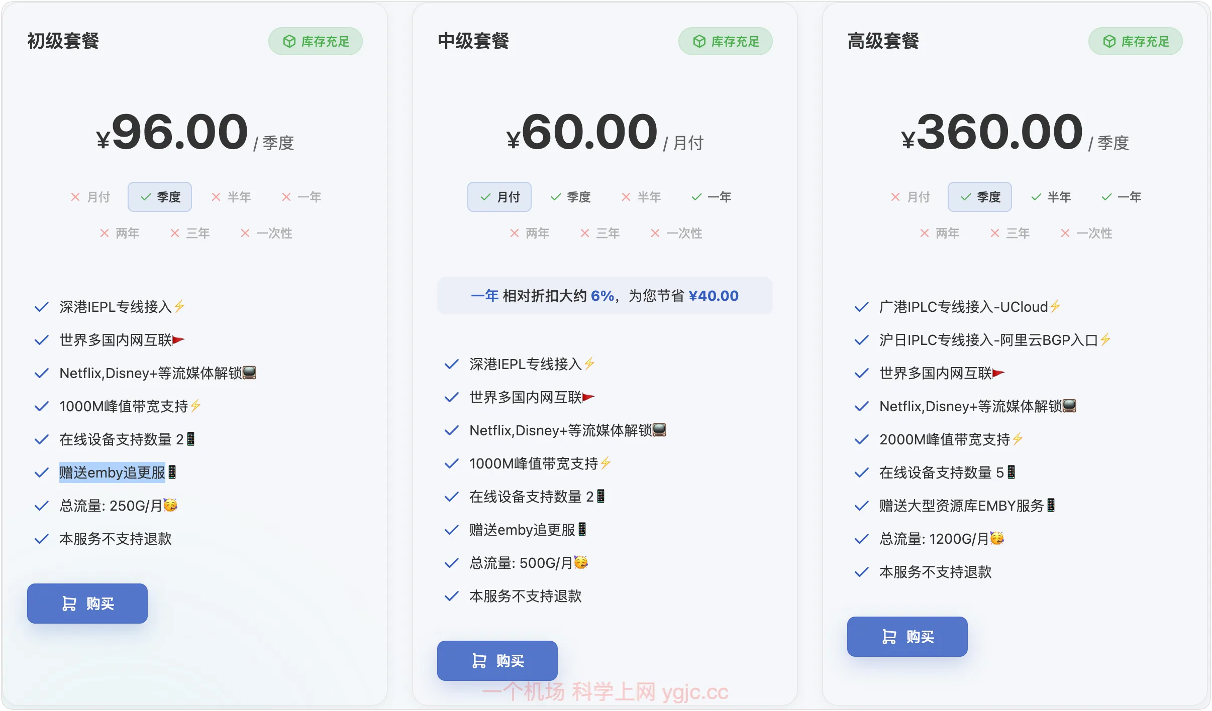 ViKing Links (维京链接) 机场套餐