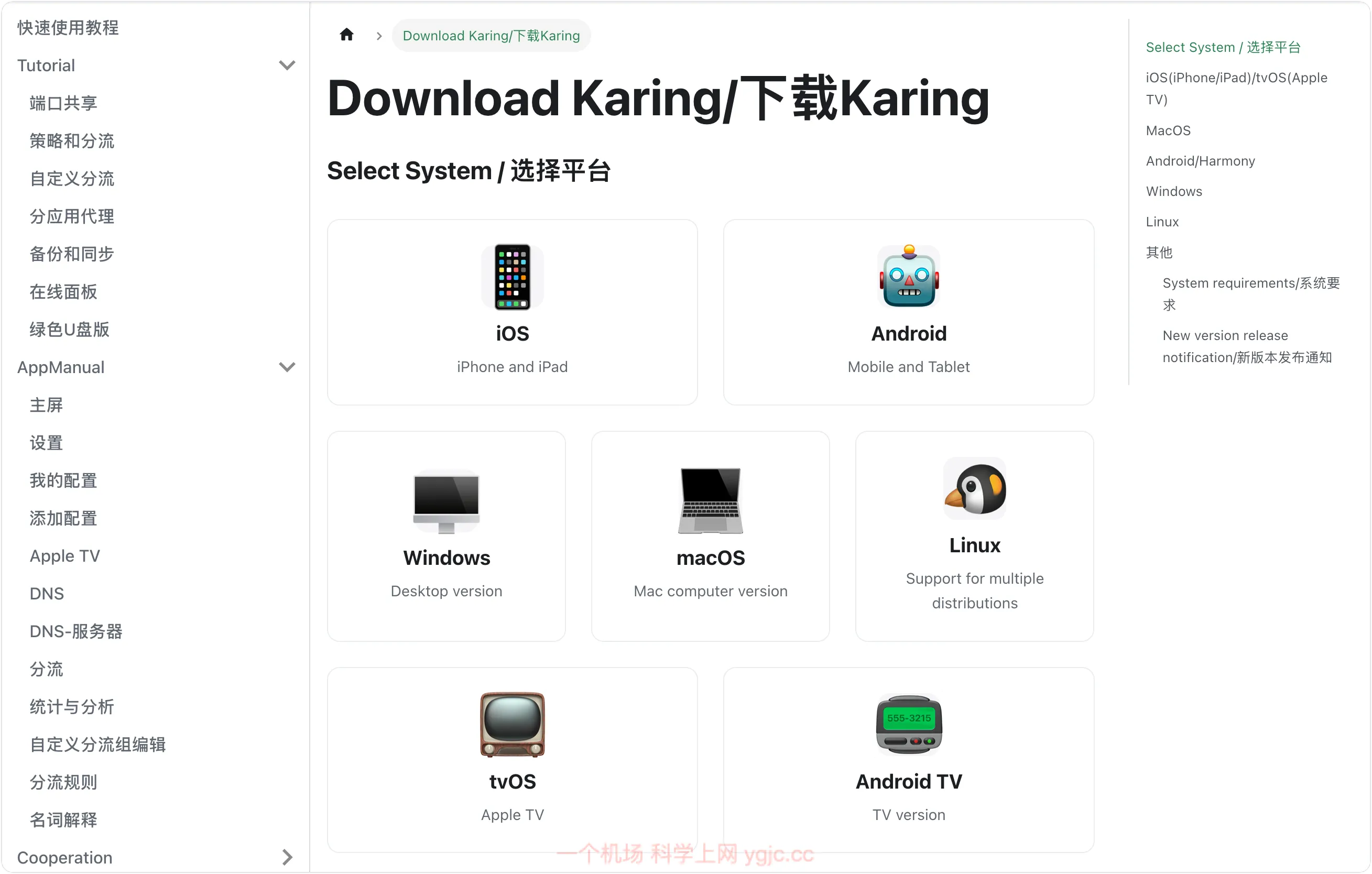 推荐免费的Karing，新手可以直接上手